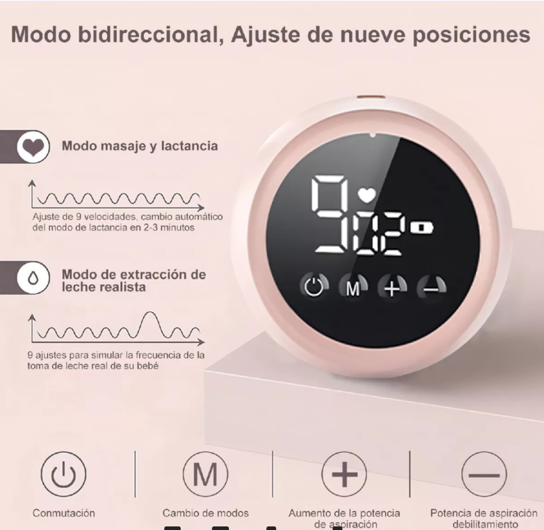 Extractor Eléctrico Doble Leche Materna Para Bebe Recargable