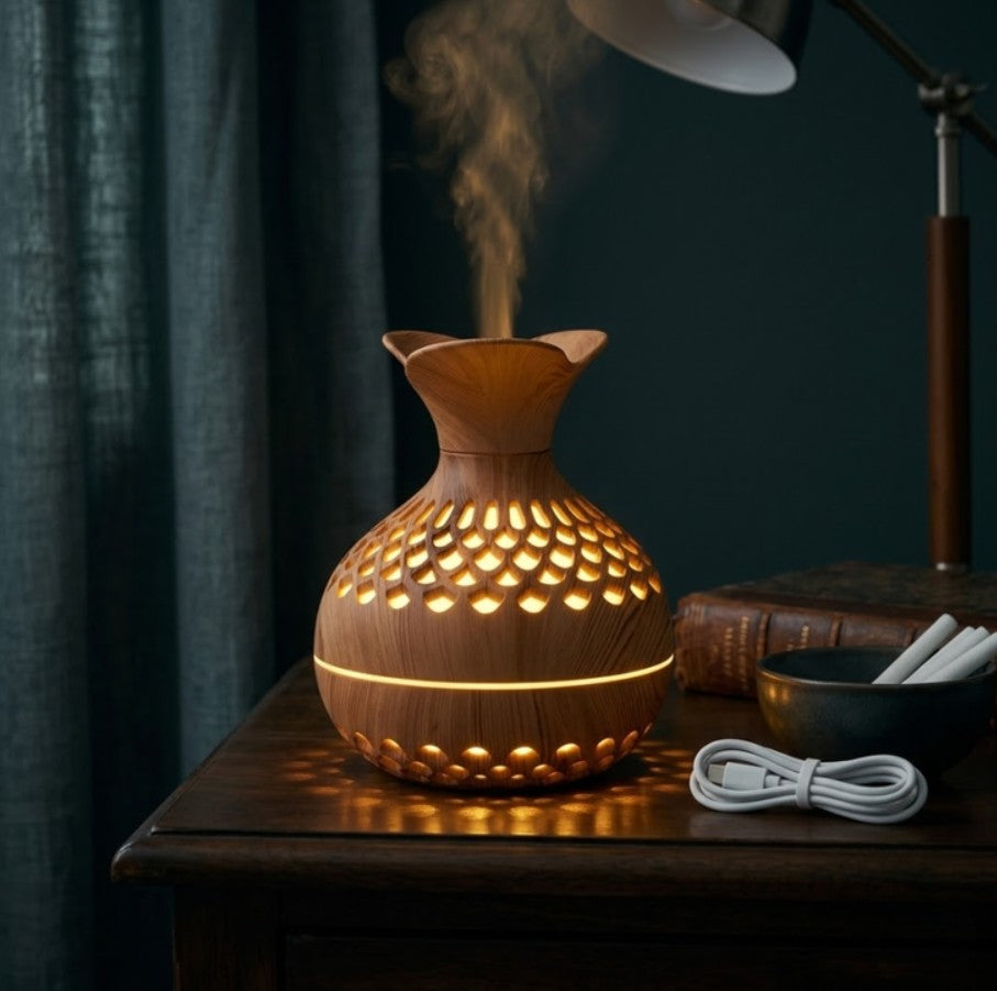 Humidificador Difusor Ultrasónico Jarrón Florero Mas Esencia