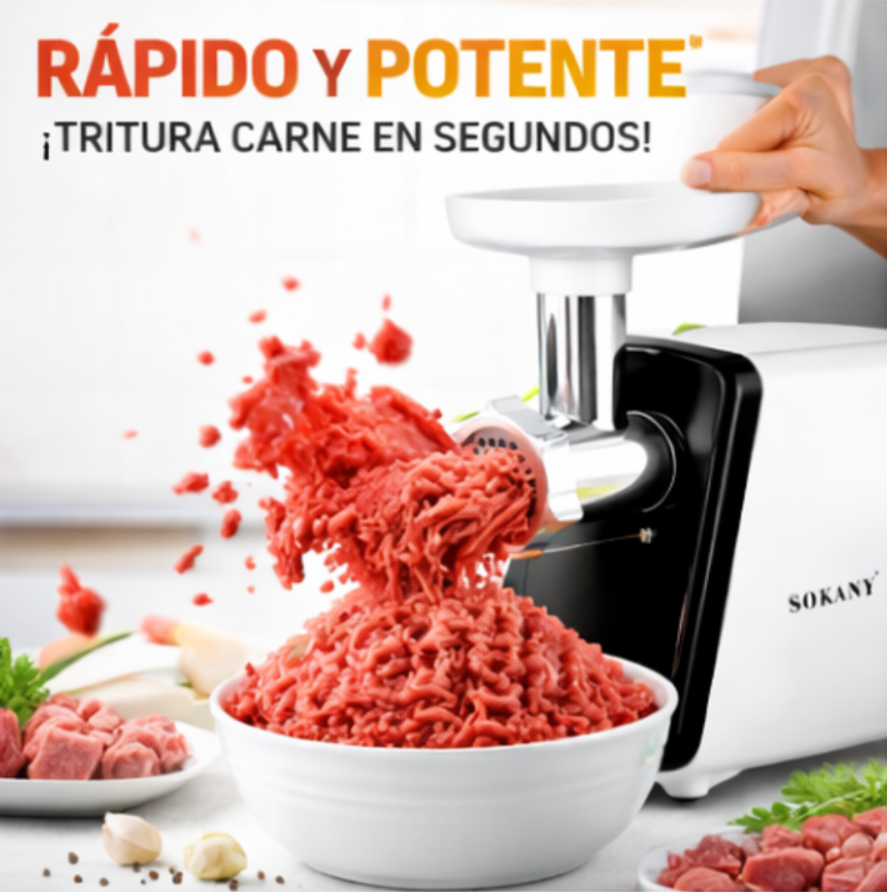 "Molino De Carne Eléctrico 2500w Alta Potencia Acero Inoxidab 110-240 "
