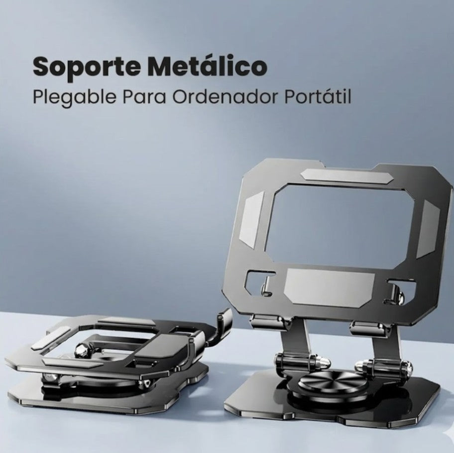 Soporte Metalico Ajustable Para Tablet Y Celular Base Escritorio 360°