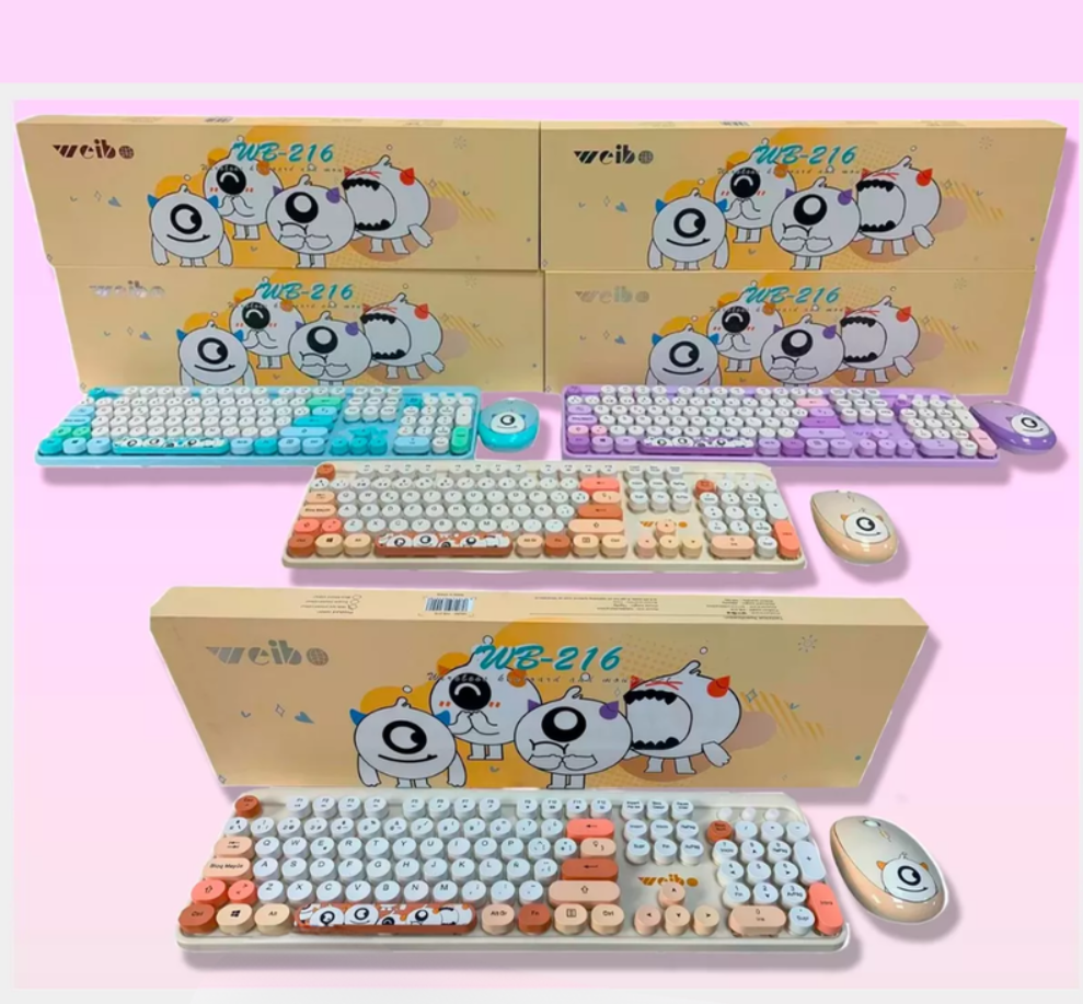 Combo Teclado + Mouse Inalámbrico Ergonómico Weibo Wb-216