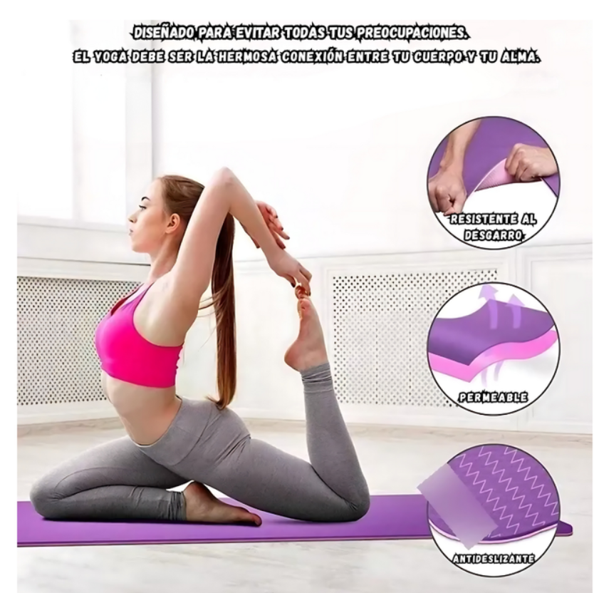 Colchoneta Alfombra Para Ejercicio Gimnasio Yoga Multifuncional