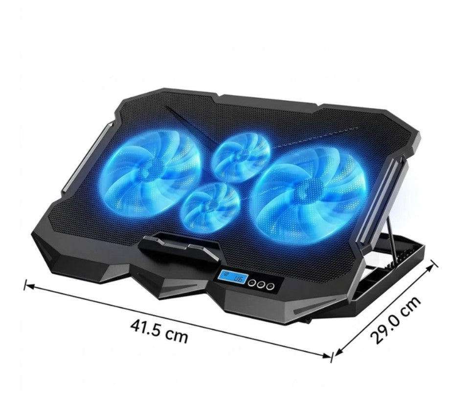 Base Enfriadora Laptop Gamer 4 Ventiladores Pantalla Lcd Led