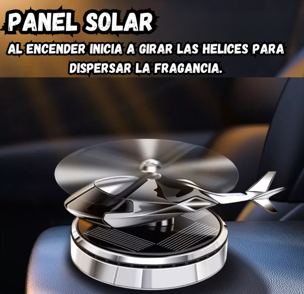 Ambientador Solar En Forma De Helicóptero Difusor De Aromas