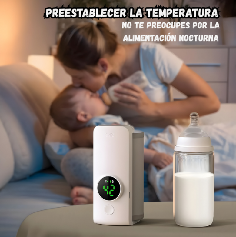 Calentador De Biberon Portatil Inalambrico Recargable Blanco