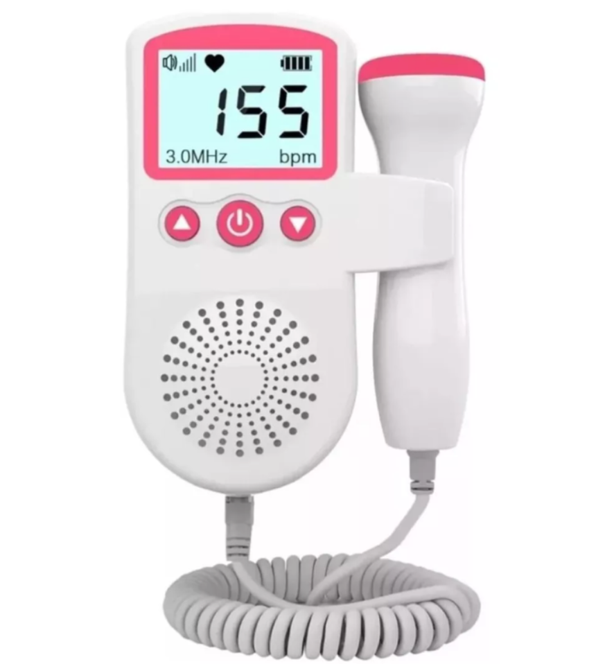 Pulsómetro Doppler Para Bebés Y Embarazadas Color Azul- Rosa