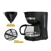 Cafetera Kalley Negra Filtro Lavable 10 Tazas Grande Hogar