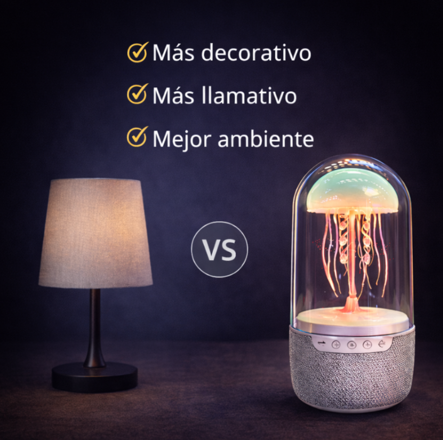 "Lámpara Led Medusa Parlante Bluetooth Luz Rgb Ambiental "