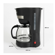 Cafetera Kalley Negra Filtro Lavable 10 Tazas Grande Hogar