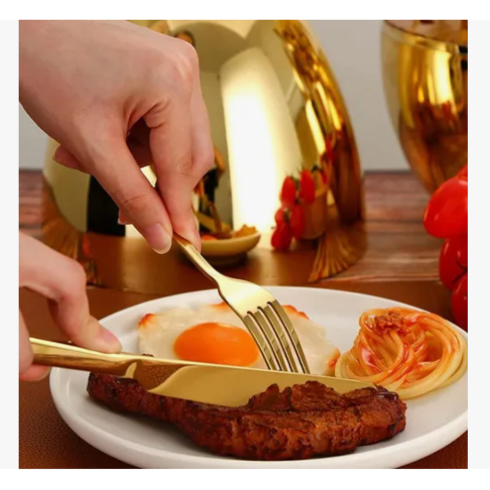 Juego De Cubiertos 24pcs Acero Inoxidable Estuche Huevo