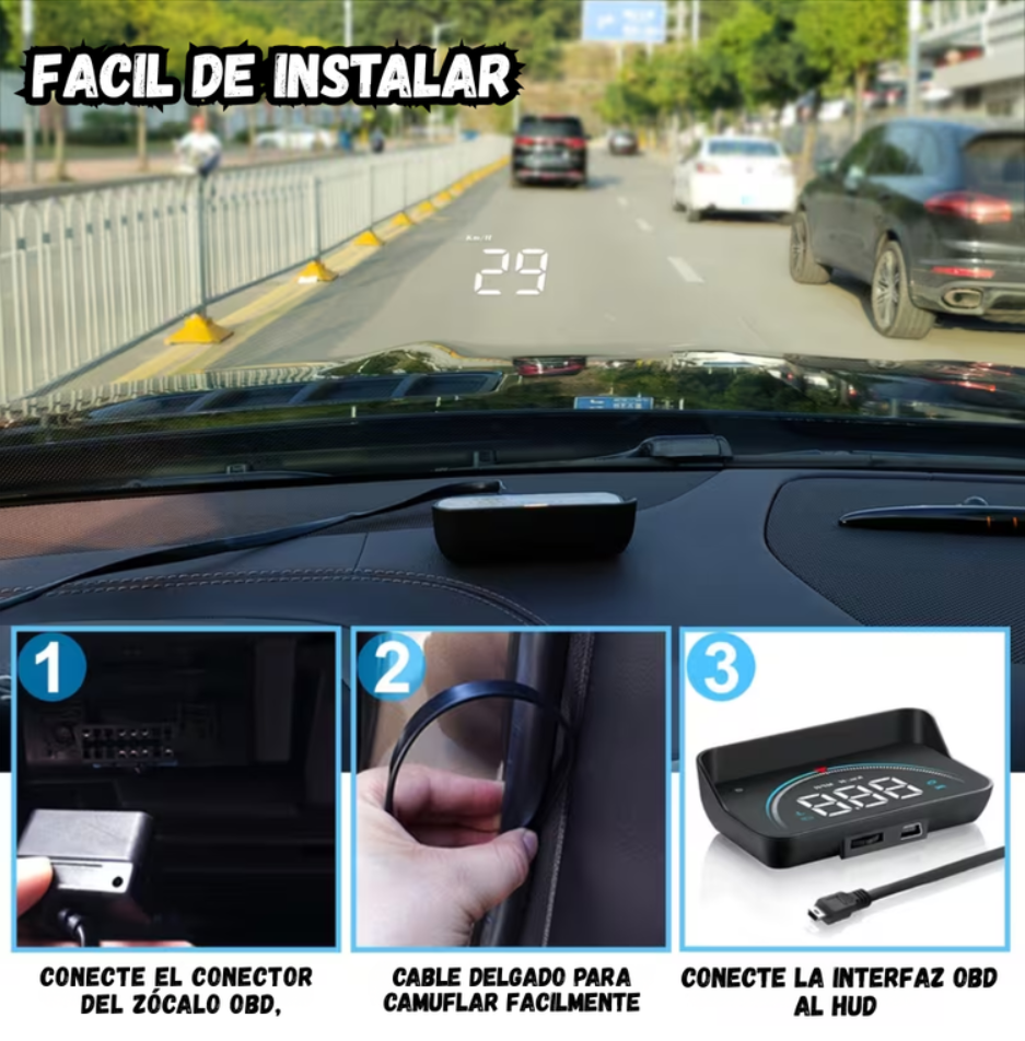 Velocímetro Digital Hud Auto Con Proyección En Parabrisas