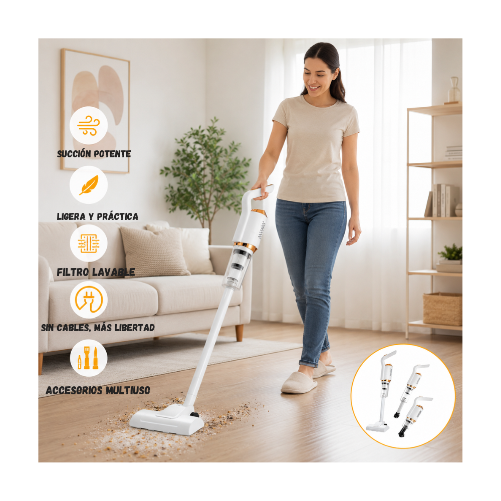 Aspiradora De Mano Inalambrica Portatil Vertical Vacum