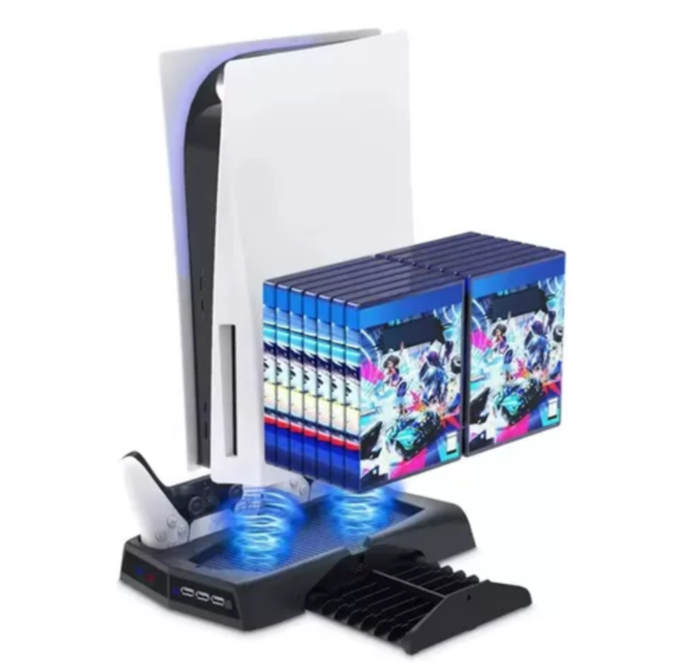 Base Refrigerante Para Play 5 Estación De Carga Dual 3 Usb