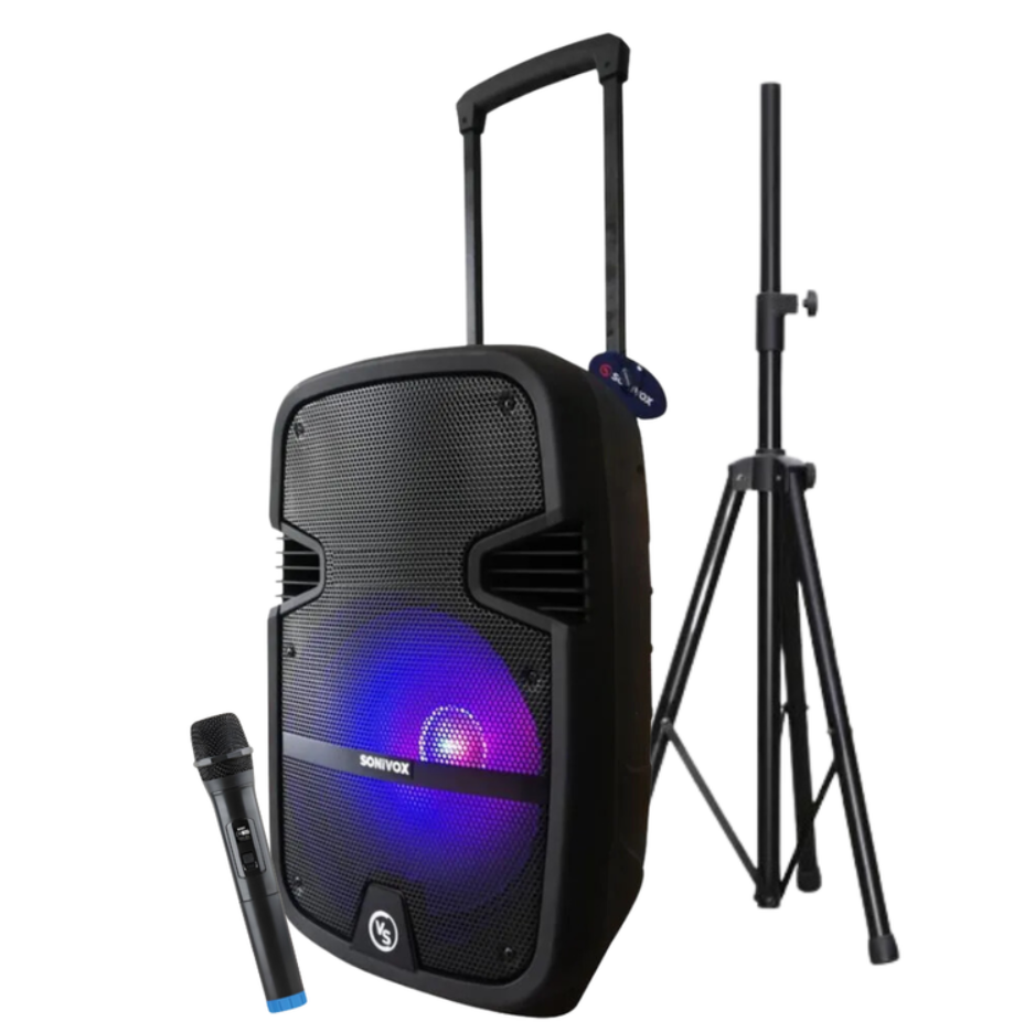 Parlante Sonivox Vs-s2285 Recargable 12 Pulgadas Tripode+mic
