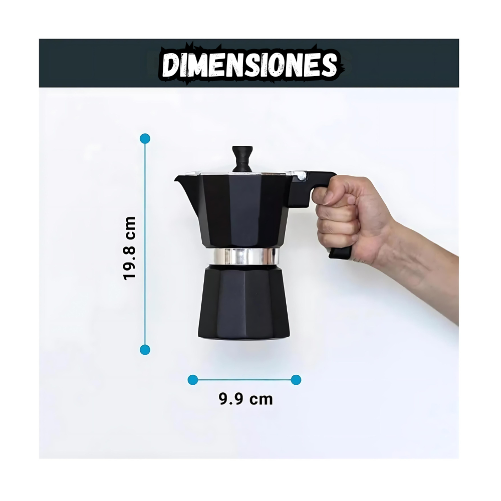 Cafetera Italiana Moka 6 tazas Cafe Tipo Espresso 300 ML
