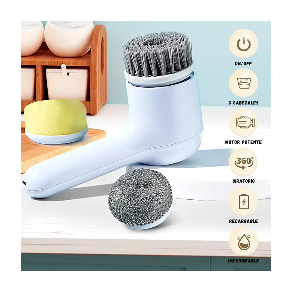 Cepillo Electrico Recargable De Limpieza 5 en 1 Multifuncional DL-168