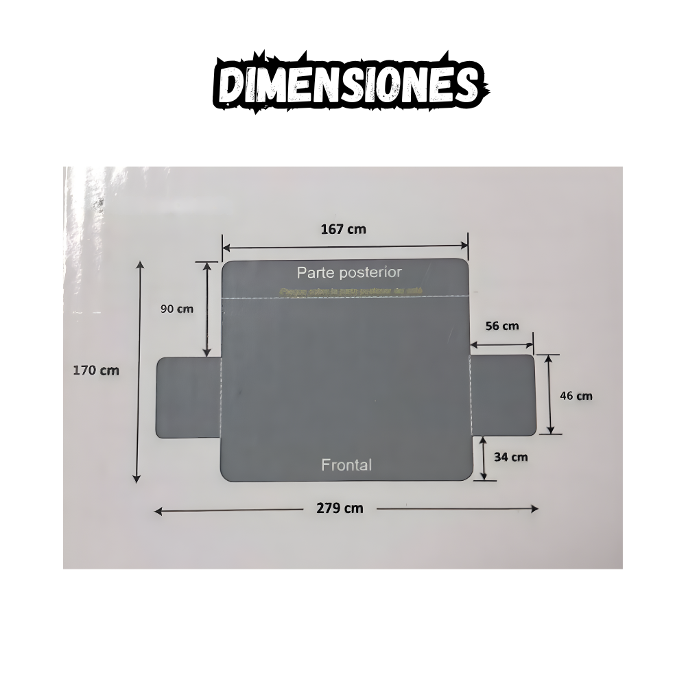 Cubierta Protectora Para Sofa 3 puestos Doble Faz Antipelos