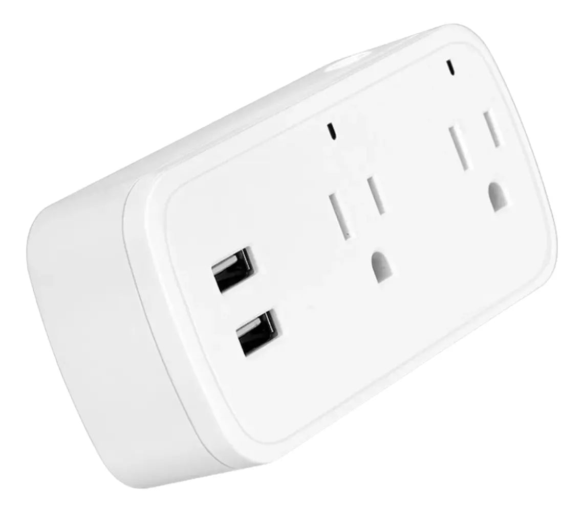Tomacorriente Inteligente Enchufe Doble Alexa Google 2 Usb