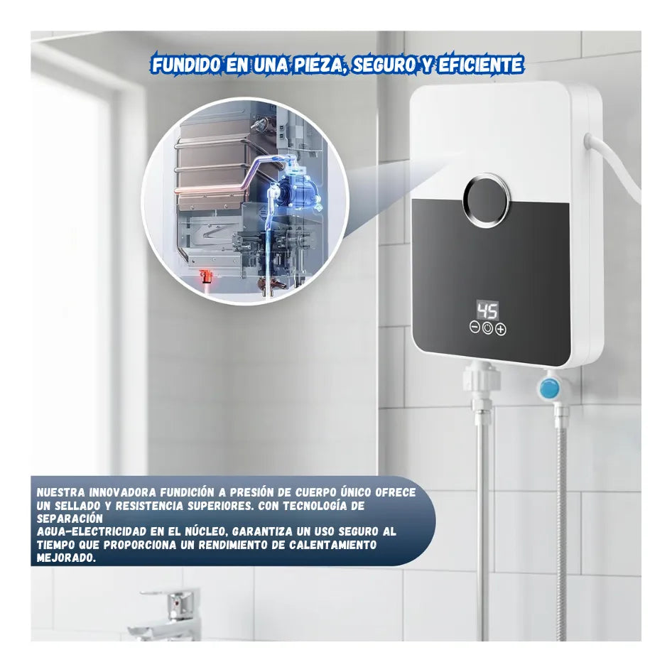 Calentador De Agua Electrico Pantalla Digital Temperatura Ajustable