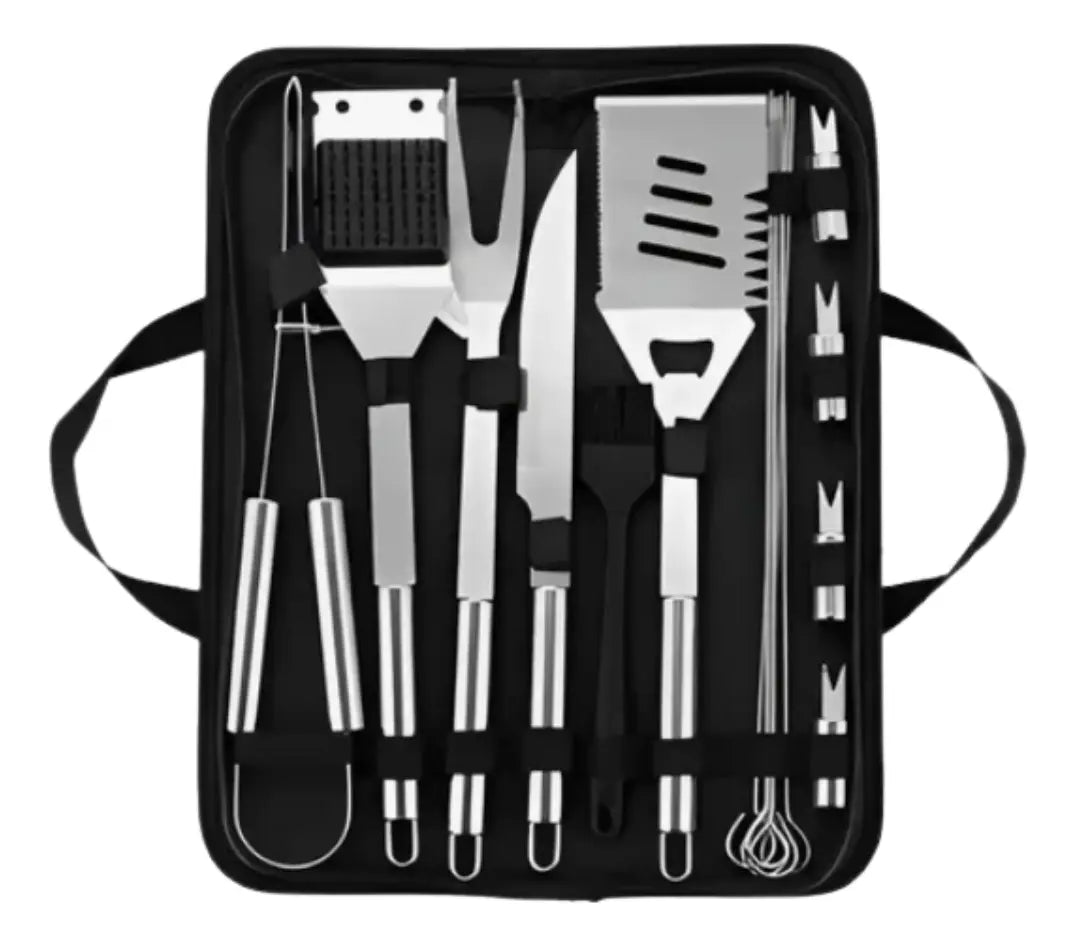 "Juego De Barbacoa Utensilios De Parrilla Inoxidable De 15pzs "