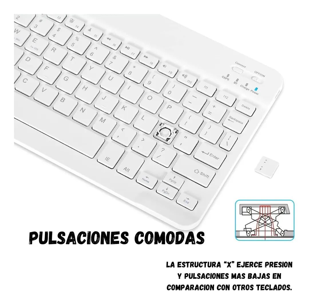 Combo Teclado Y Mouse Inalámbrico Bluetooth An-030 Colores