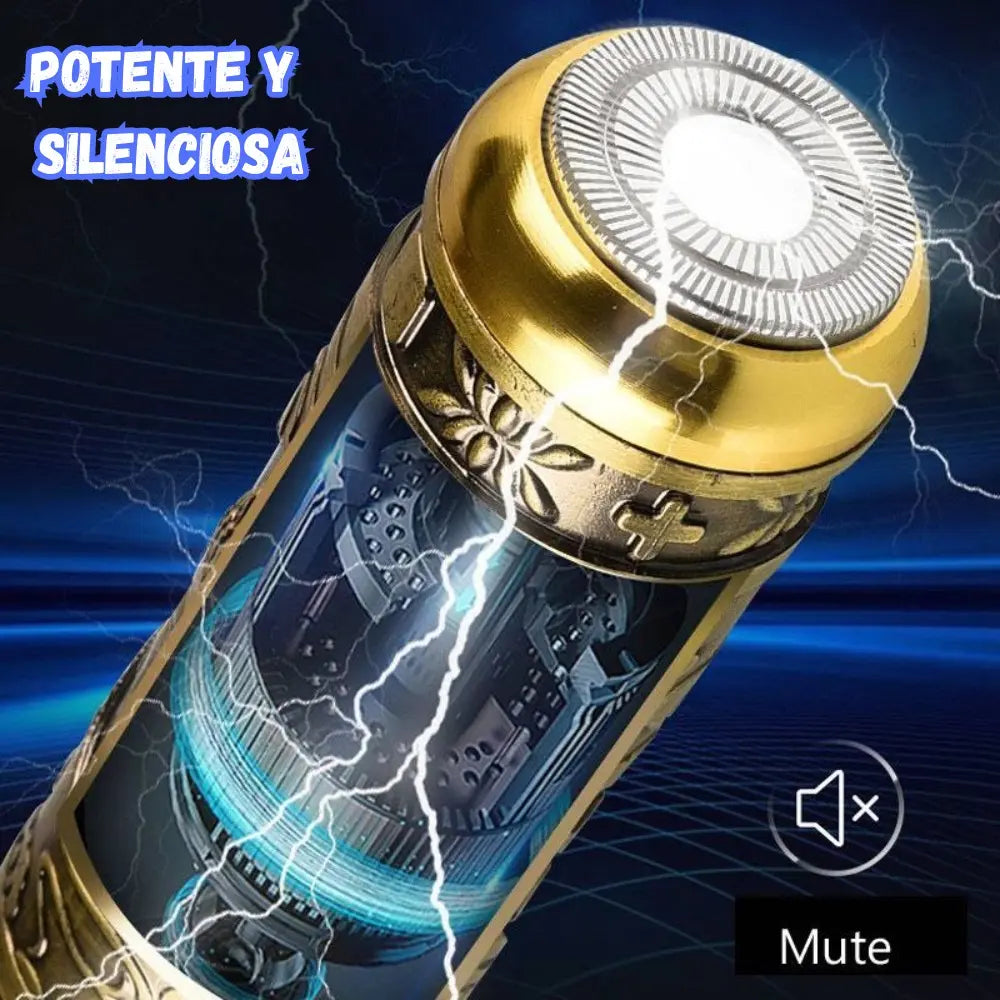 Mini Afeitadora Eléctrica T8 Recargable USB Tipo Shaver Dorada