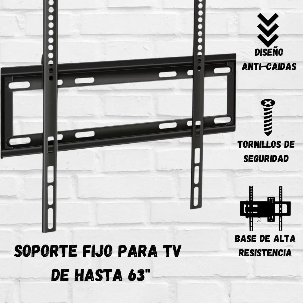 Soporte De Pared Para Tv 26 - 63 Mt-146 Color Negro