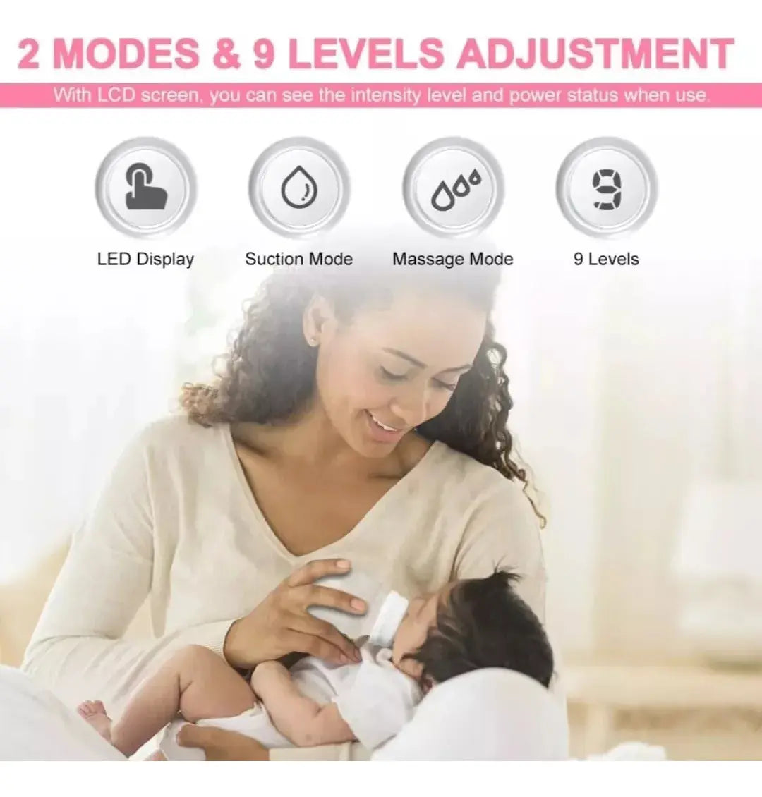 Extractor Eléctrico Doble Leche Materna Para Bebe Recargable