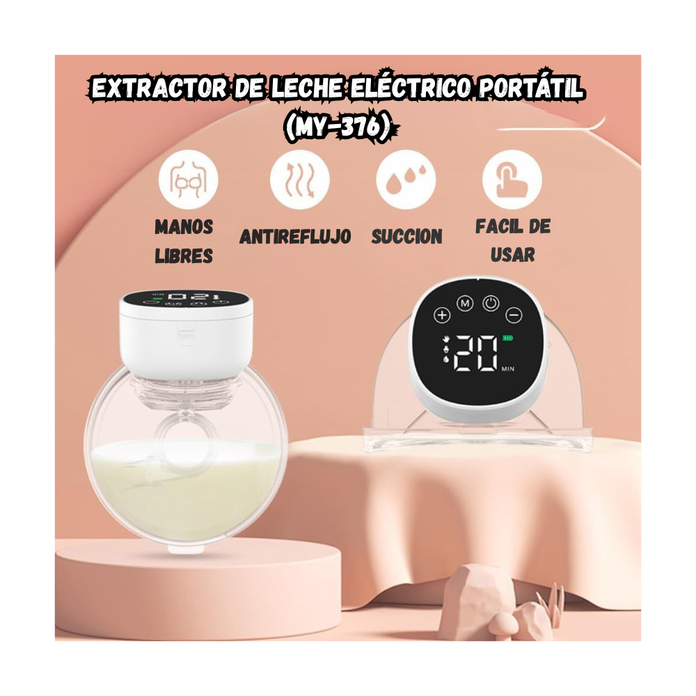 Extractor De Leche Eléctrico Recargable Manos Libres Portátil MY-376