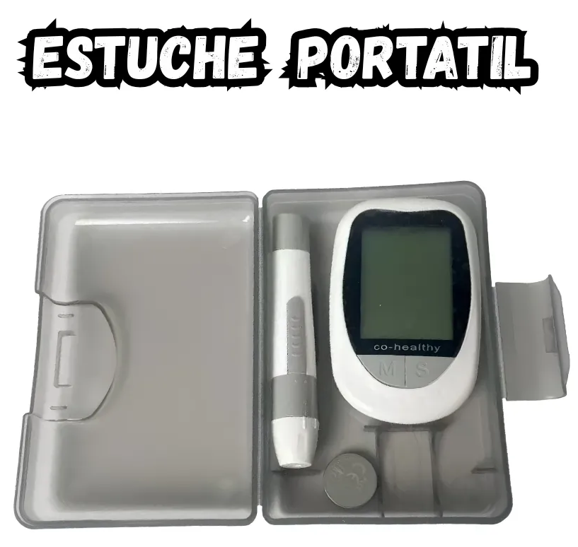 Kit De Glucometro Digital Con 50 Tiras y 50 Lancetas Portatil