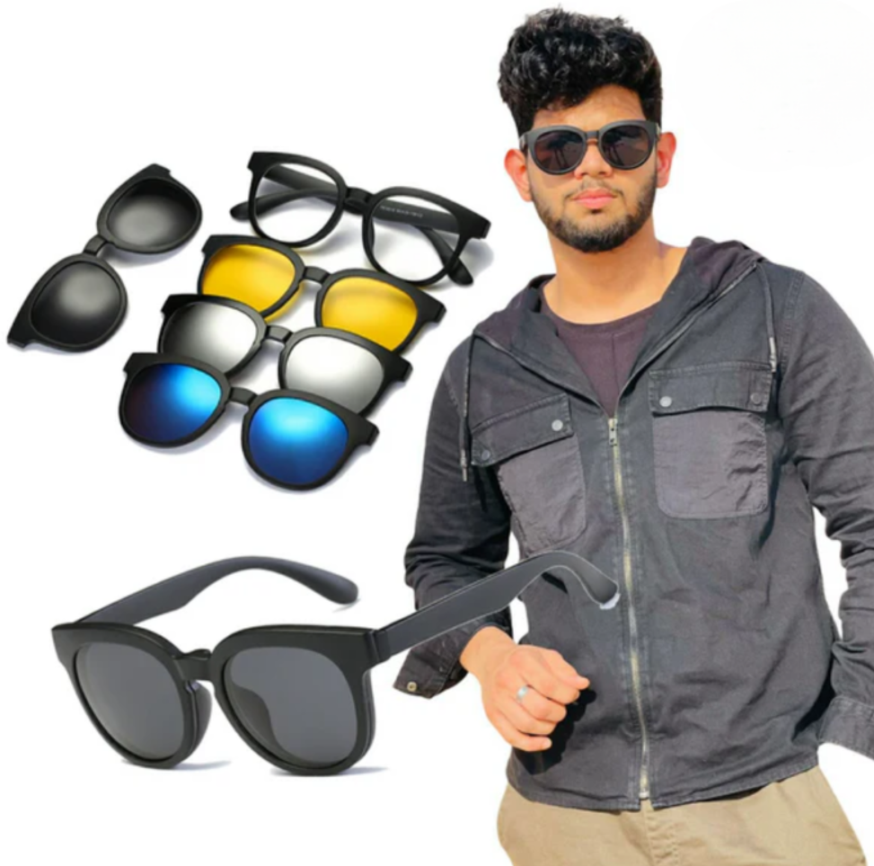 Gafas Magicas De Visión De Sol 3 En 1 Lentes Intercambiables