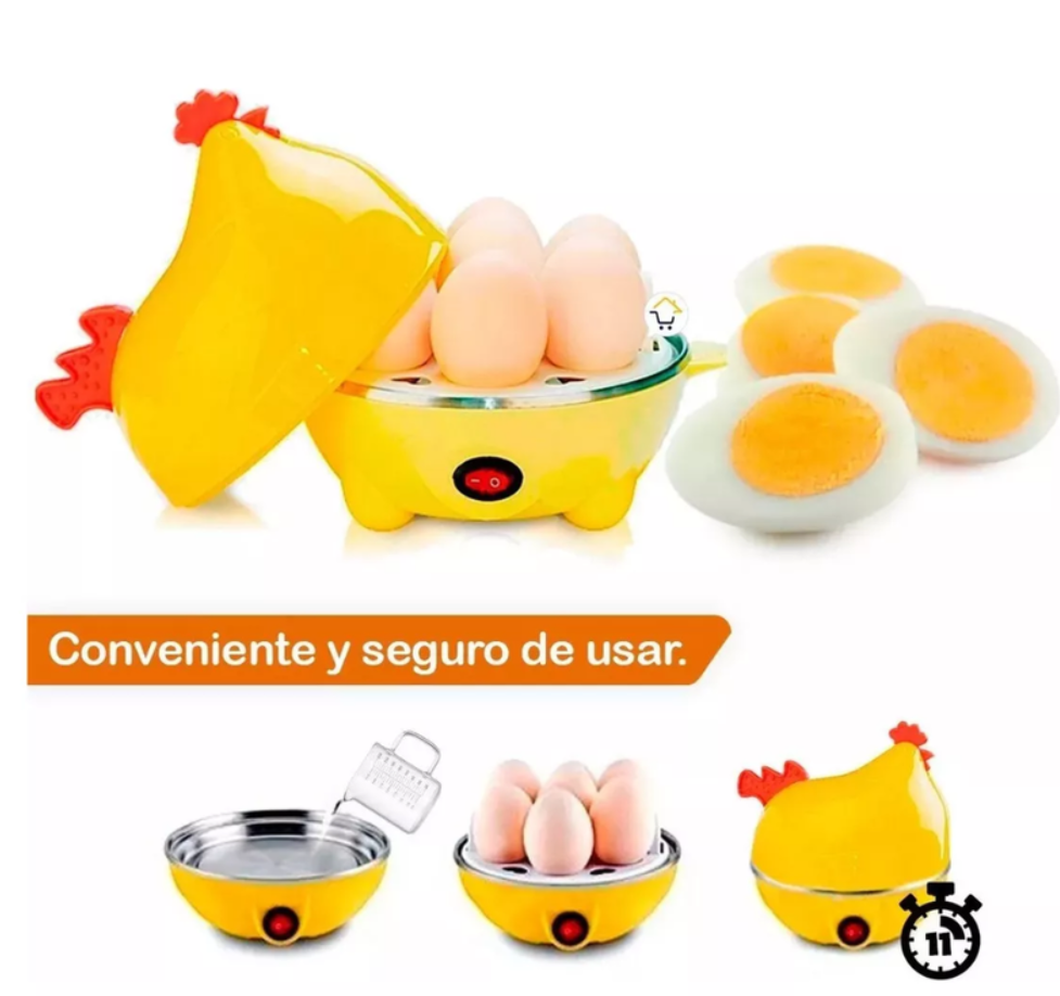 Hervidor De Huevos Eléctrico Gallina 6 Huevos Color Amarillo