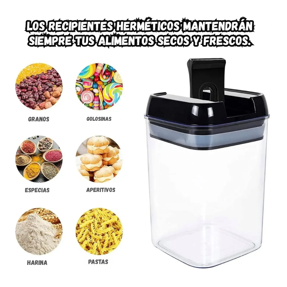 Recipiente Organizador Hermetico Set X7 Granos y Cereales