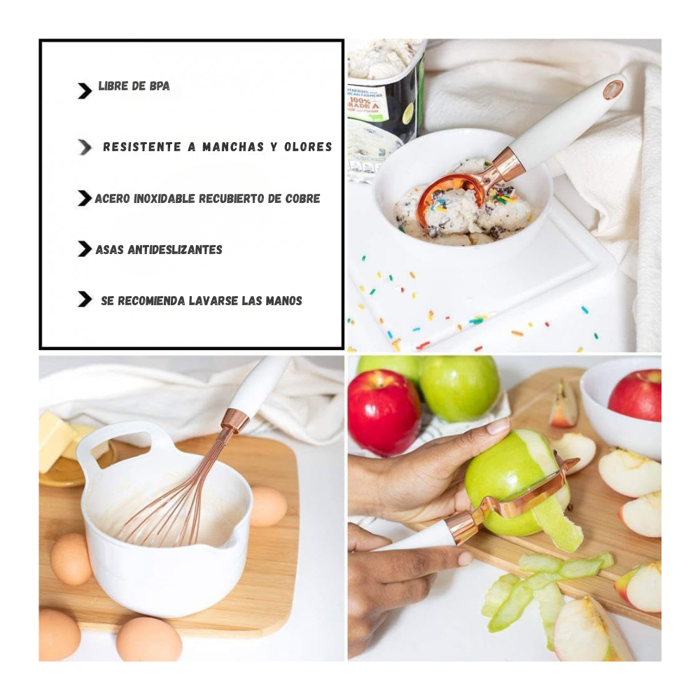 Set De Utensilios De Cocina X7 Acero Inoxidable Multifuncional