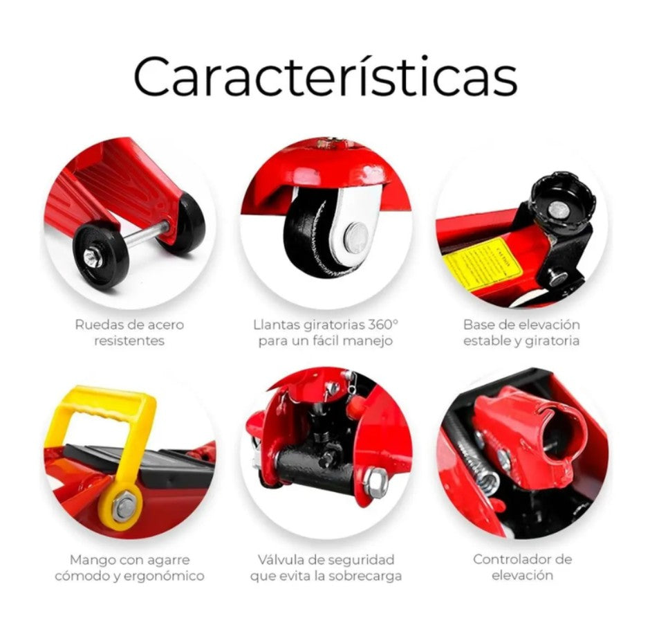 Gato Hidráulico 2 Toneladas Para Auto Tipo Carro Resistente