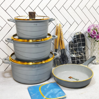 Set Juego De Ollas Con Utensilios De Cocina Multiusos 15 Piezas