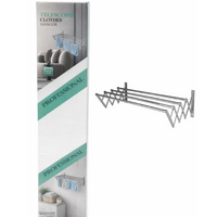 Tendero Telescópico de Pared Plegable Diseño Compacto y Elegante