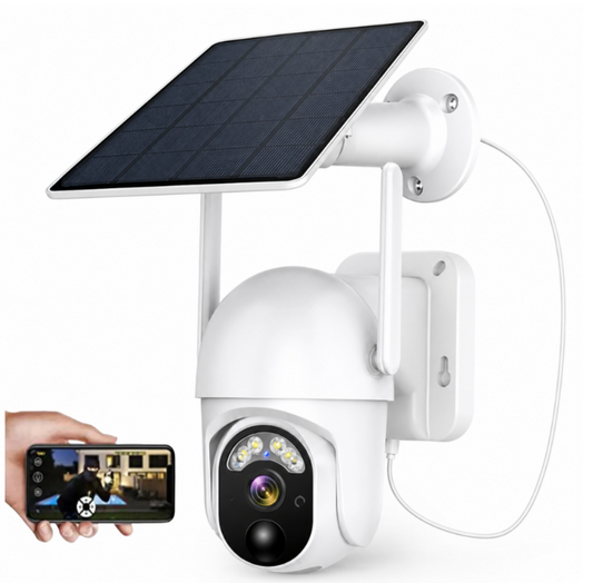 Camara Vigilancia Autonoma Solar 4g - App Ubox Color Blanco