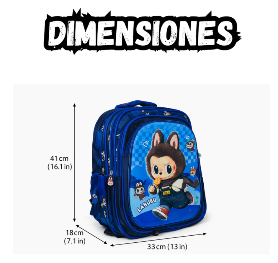 Maleta Para Niño Azul  Alumbrado Mas Cartuchera y Lonchera