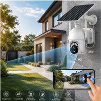 Camara Vigilancia Autonoma Solar 4g - App Ubox Color Blanco