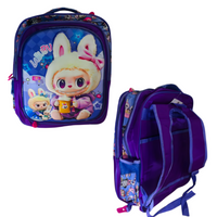 Maleta Infantil Labubu Con Alumbrado  Lonchera y Cartuchera