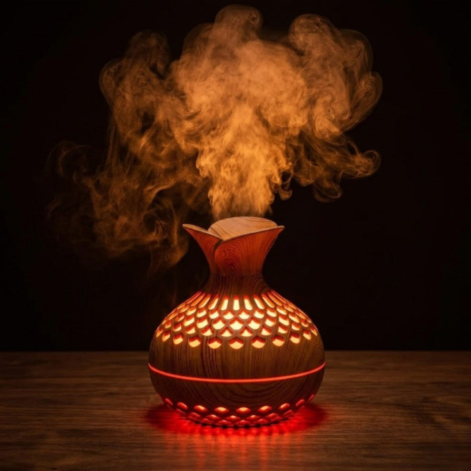 Humidificador Difusor Ultrasónico Jarrón Florero Mas Esencia