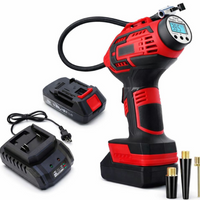 Compresor De Aire Digital Inflador De Llantas Automático Q21 Rojo 36v