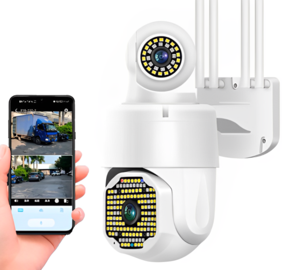 Cámara De Seguridad 2 Lentes Roboticos 360° 4 Antenas 3mp Ip