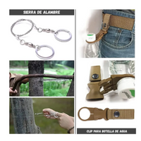 Kit de Supervivencia con Herramientas Multifunción Camping y Viajes