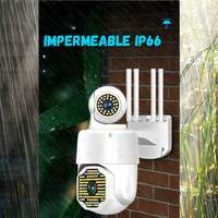 Cámara De Seguridad 2 Lentes Roboticos 360° 4 Antenas 3mp Ip