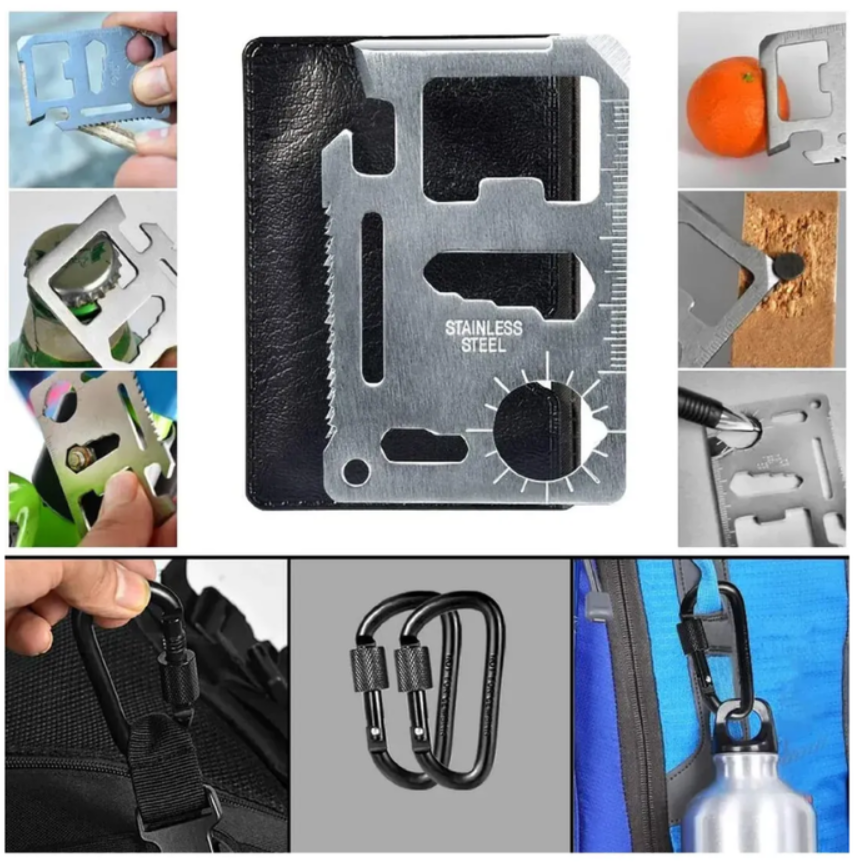 Kit de Supervivencia con Herramientas Multifunción Camping y Viajes
