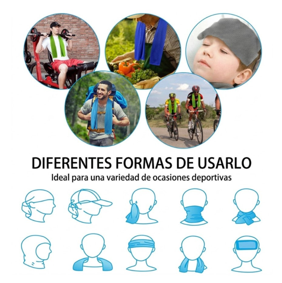 Toalla Enfriamiento Instantáneo Pack x4 Gym Deporte