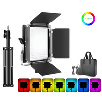 Panel Luz Led Para Estudio Profesional Rgb 660 Pro Mas Tripode 2M