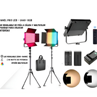 Panel Luz Led Para Estudio Profesional Rgb 660 Pro Mas Tripode 2M